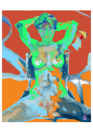 As a sign of goodwill, and to rule out any idea of a trick, she took off her revolver holder, as well as her blouse and her straight skirt, down to her lingerie, which was surprisingly seductive for a police officer. Then, sitting on a chair, she raised